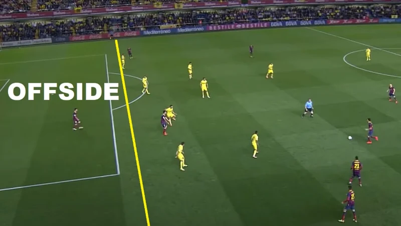 Illustration of the best case of an offside trap