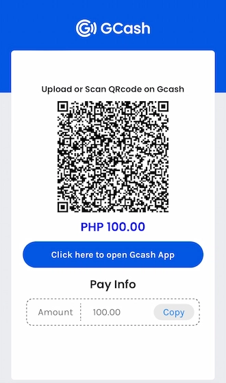 Step 5: Please open the GCash app and make a money transfer via the QR code we provide